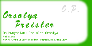 orsolya preisler business card